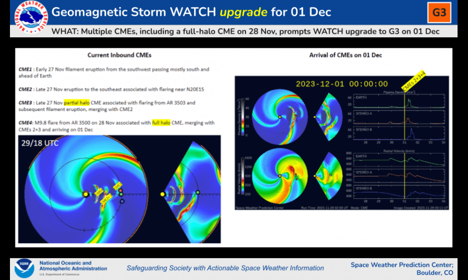 Strong Geomatic Storm Watch Issued by National Weather Service for Friday