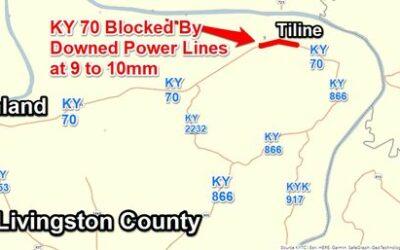 KY 70 Blocked Near Tiline Community in Livingston County