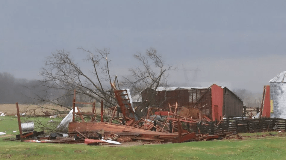 Todd County, Kentucky Tornado Cleanup Continues.