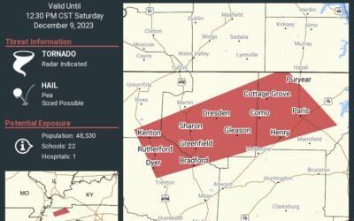 STORM ALERT: CONFIRMED TORNADO ON THE GROUND NOW IN NORTHWEST TENNESSEE