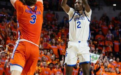 Bradshaw’s 3-pointer propels No. 6 Kentucky to an 87-85 win at Florida in their SEC opener