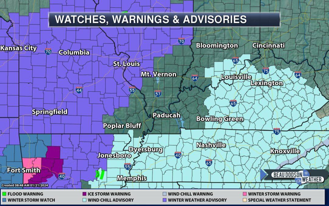 Winter Weather Advisory for Portions of SEMO; Much of Missouri