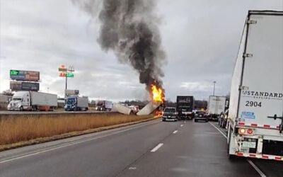 All lanes of I-57 Closed by Crash at 87 mile marker in Jefferson County, IL