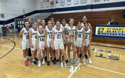 Congrats to St. Mary Lady Vikings for Winning 2024 Diocese Middle School Girls Basketball Tournament