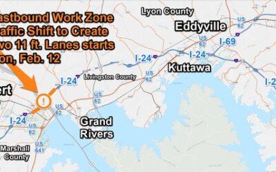 Eastbound Traffic Shift on I-24 Tennessee River Bridge at 29mm Starts Monday, Feb 12