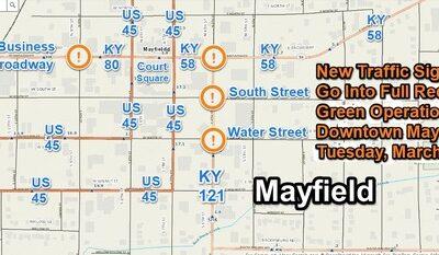 Additional Traffic Signals in Downtown Mayfield to Fully Activate on Tuesday, March 5