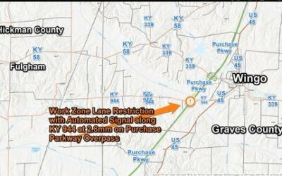 KY 944 Restricted to One Lane on Purchase Pkwy Overpass in Graves County Starting Wed, Feb. 7