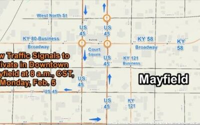 New Traffic Signals along U.S. 45 in Downtown Mayfield to Fully Activate on Monday, Feb. 5