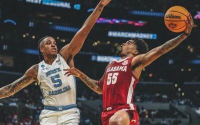 Alabama holds off top-seeded North Carolina 89-87 to reach Elite Eight for 2nd time ever