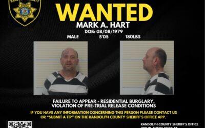 Randolph County Sheriff’s Department Is Searching For This Man