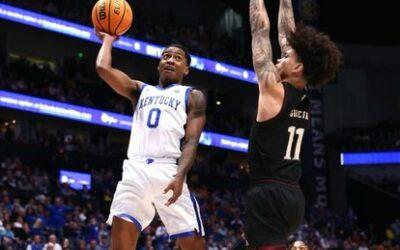 Aggies turn in 2nd upset of SEC quarterfinals, downing No. 9 Kentucky 97-87