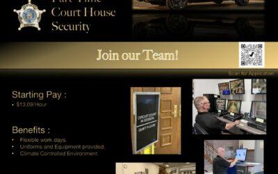 Now Hiring: Part-Time Court Security Officers