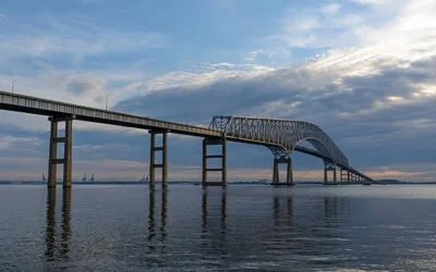 Cargo ship hits Baltimore’s Key Bridge, bringing it down. At least 20 vehicles believed to be in water.