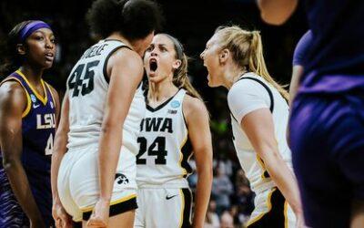 Caitlin Clark leads Iowa back to Final Four, scoring 41 points in 94-87 win over defending champ LSU