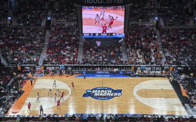 Women’s NCAA Tournament games in Portland played on court with mismatched 3-point lines