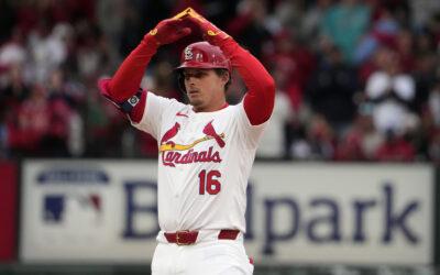 Gorman’s 2-run double helps Cardinals win home opener, 8-5 over woeful Marlins, who drop to 0-8