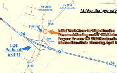 High-Traction Surface Installation to Require Work Zones at Various Locations starting April 18