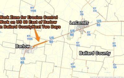 Work Zone Lane Restriction on U.S. 60 near 7mm in Ballard County Starting Today