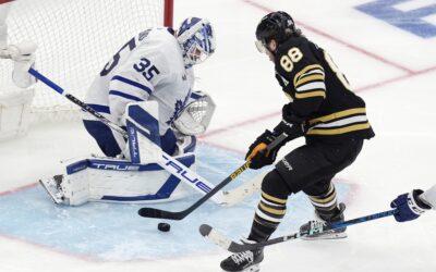 David Pastrnak scores in overtime to lift Bruins to Game 7 win over rival Maple Leafs