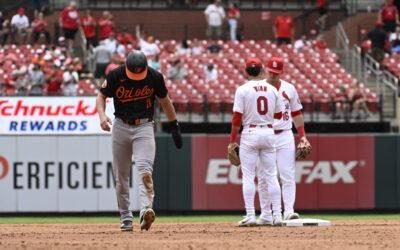 Cardinals beat Orioles 5-4 after winning suspended game 3-1 for first series sweep of season