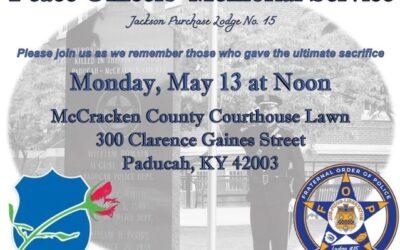 Fraternal Order of Police Lodge 15 to Hold Memorial Service on Peace Officers Memorial Day