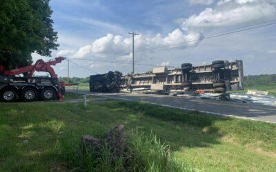 UPDATE: U.S. 641 Reopened at Semi Crash Rollover Site Near 1mm Between Eddyville and Fredonia