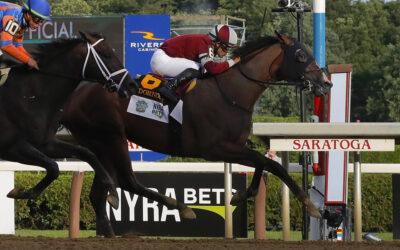 Dornoch pulls off an upset to win the first Belmont Stakes run at Saratoga Race Course at 17-1