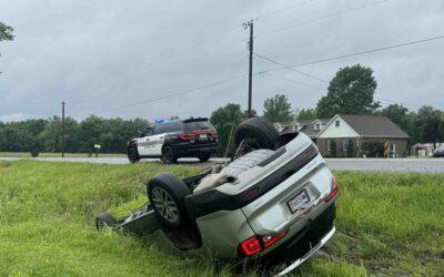 Single Vehicle Rollover on Lovelaceville Road Injures One