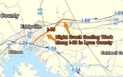 Overnight Work Zone for Crack Sealing along I-69 in Lyon County Starts Wednesday, June 19