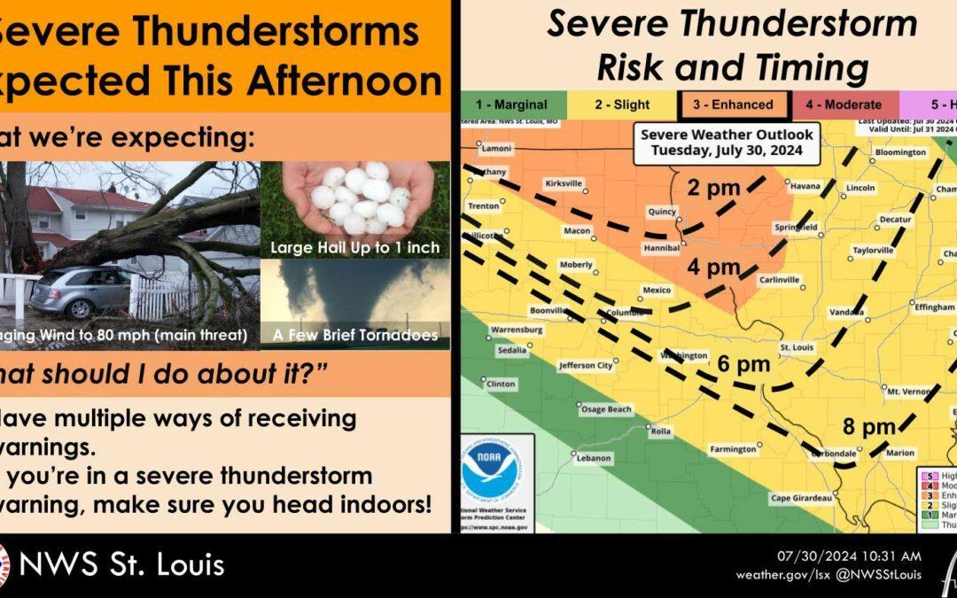 Severe weather is possible on Tuesday!