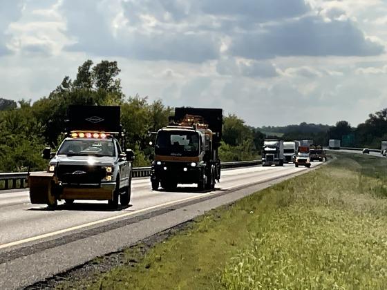 Traffic Paint Striping Crew Working along Interstate 24 in Kentucky Through Next Week