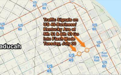 Traffic Signals at Two U.S. 45-Business (Kentucky Ave) Intersections To Be Studied for Removal