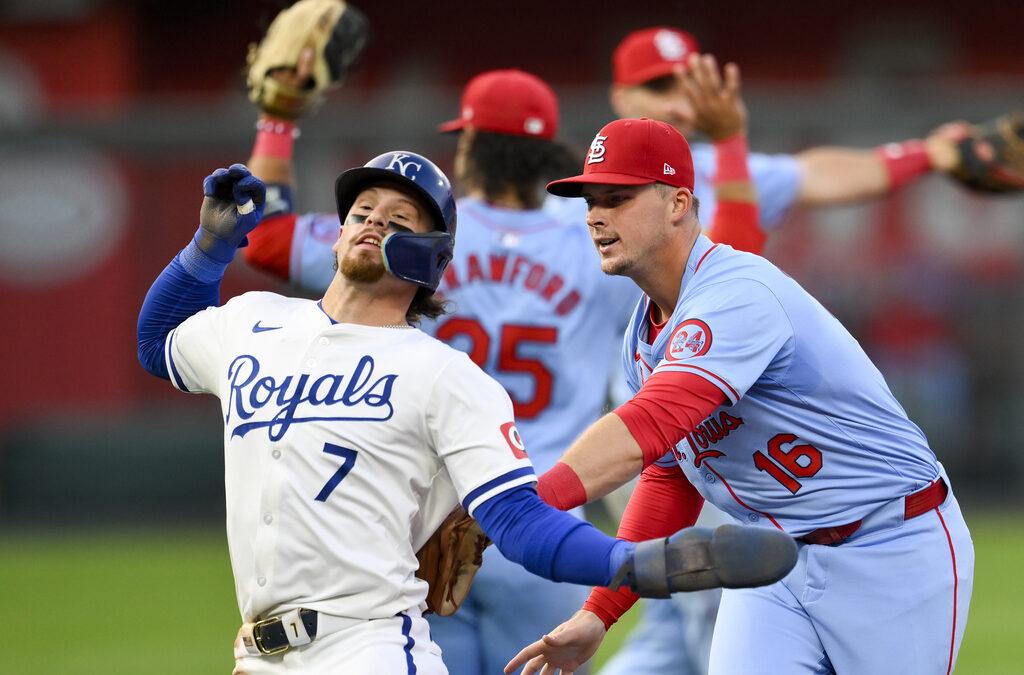 Bobby Witt drives in 3 runs to lead the Royals to an 8-3 victory over rival Cardinals