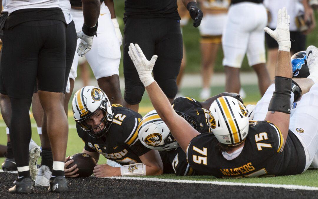 Cook runs for 2 TDs, Burden scores before leaving with illness as No. 9 Mizzou blanks Buffalo 38-0