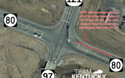 Work Planned at Intersection of KY 80 and KY 121 in Mayfield Next Week