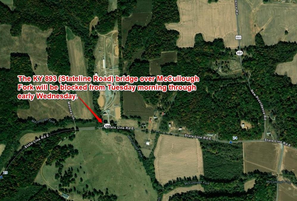 Bridge on State Line Road in Calloway County to be Blocked on Tuesday