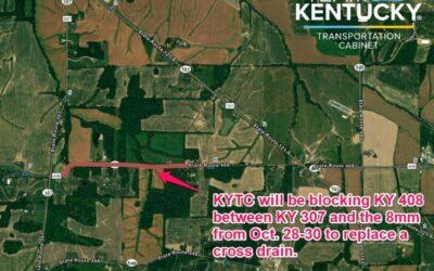 KY 408 in Carlisle County to be Blocked Next Week