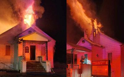 Fire destroys Bellview church